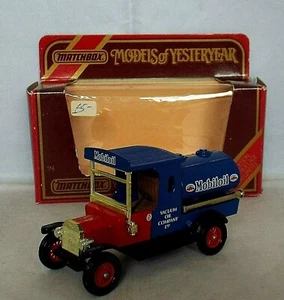 MATCHBOX Modelli di un tempo Y-3 1912 Modello 'T' Ford Tanker MOBIL OIL ISSUE 2 - Foto 1 di 6