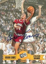Brian Evans autographed Basketball Card (Indiana) 1996 Press Pass Draft Pick