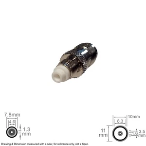 Coax RF Antenna Adapter Connector Converter FME Female TNC Female - Picture 1 of 3