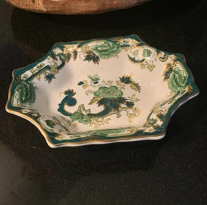 Masons Chartreuse 6 5/8" Medium Sweet Meat Dish Green Made in England Excellent - Picture 1 of 10