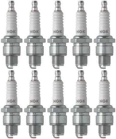 Set of 10 NGK Standard Spark Plugs for Yamaha JT1 1971 Engine 60cc - Imagem 1 de 4