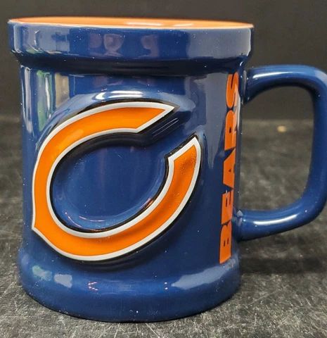 Chicago Bears Blue NFL FOOTBAL Coffee Mug Ceramic 3D Mug Raised C Cover
