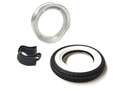 Weisswand Reifen Felge Komplettrad Grau 3.00-10 für Vespa PK XL 2 V 50 N Special - Bild 1 von 4