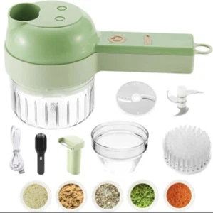4 In 1 Electric Vegetable Chopper Handheld Electric Vegetable Cutter Set - Picture 1 of 6