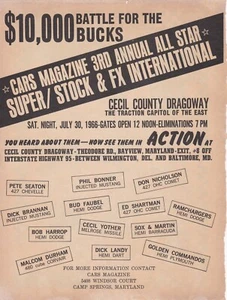Super Stock FX 3rd Annual All Star Cecil County Dragoway 1966 Landry Nicholson - Picture 1 of 2