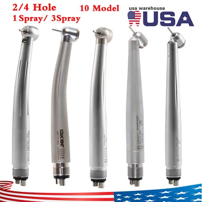 Pieza de mano dental estilo NSK turbina de alta velocidad 45° LED 1/3 spray 2/4 orificios Foto 1 de 4