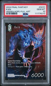 2024 FINAL FANTASY HIDDEN HOPE 041C KAIN FULL ART FFIV PSA 10 Gem Mint - Picture 1 of 2