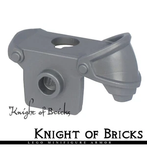 LEGO Minifigure FLAT SILVER Armor Large Round Shoulder Pad Right w Back Stud - Picture 1 of 2