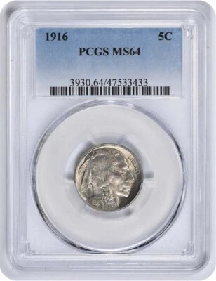 1916-P Buffalo Nickel MS64 PCGS - Image 1 of 3