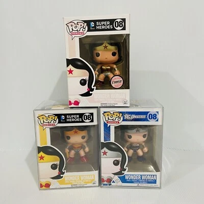 Funko Pop Mujer Maravilla Persecución Metálica 08 Paquete Caja Amarilla DC Heroes - Daño Solar Foto 1 de 4