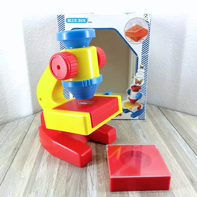Juguete de aprendizaje microscopio de colección 1986 caja azul con casetes intercambiables Foto 1 de 4