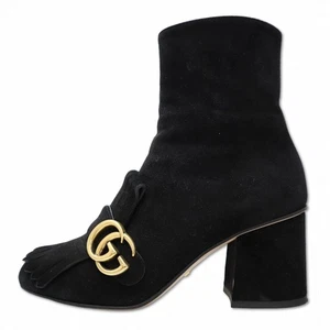 GUCCI Boots Women's Size 36.5 Black Suede - Picture 1 of 7