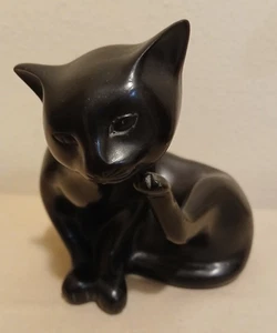 Schwarze Katze Pflege Statue Figur Tisch Regal Deko - Bild 1 von 9