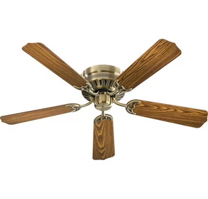 Quorum 11525-4 Custom Hugger 52" 5-Blade Indoor Ceiling Fan in Antique Brass - Picture 1 of 2