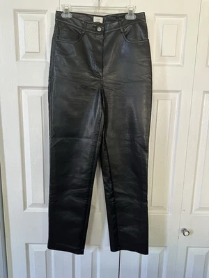 Aritzia Wilfred The Melina Faux Leather Pants Womens 8 Black - Image 1 of 4