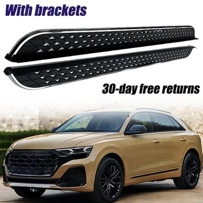 2Pcs Running Boards Nerf Bars Side Steps Fits for Audi Q8 2021-2026 - Image 1 of 4