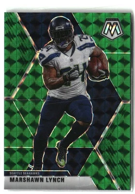 2020 Panini Mosaic #185 Marshawn Lynch Prizm Green - Image 1 of 2