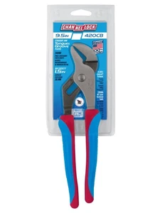 Channellock CODE BLUE 420CB 9.5-inch Straight Jaw Tongue & Groove Pliers - Picture 1 of 8