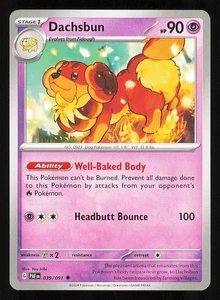 Dachsbun 039/091 Regular Near Mint Pokemon TCG S&V Paldean Fates PAF - Picture 1 of 1
