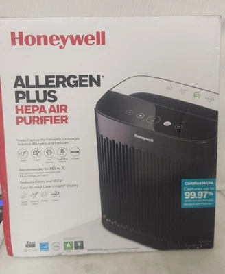 Purificador de aire HEPA negro para habitaciones medianas-grandes Honeywell Insight 190' Foto 1 de 4