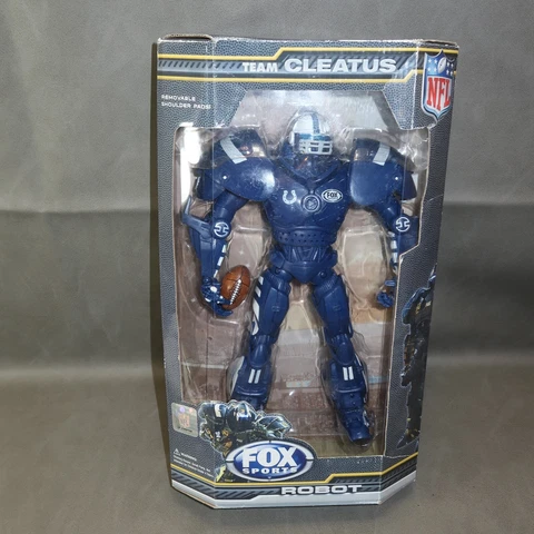 2008 10" NFL Fox Sports Indianapolis Colts Team Cleatus Robot Football Figure Cover