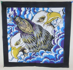 Bandana Native American Eagle RN15582 nuova vecchio stock USA 22" x 21" - Foto 1 di 3