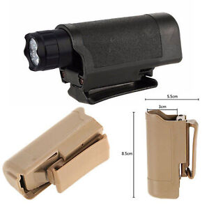 Tactical Plastic Holster Holder Carry Belt Pouch Case For LED Flashlight Torch