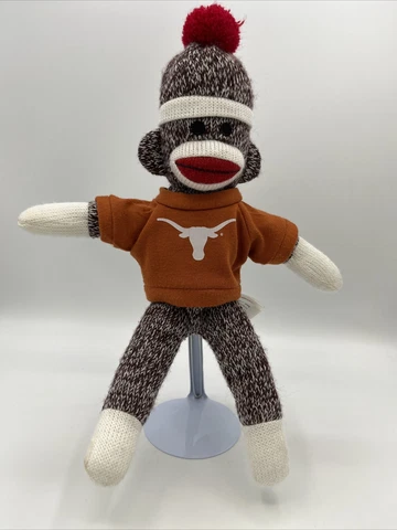 Pennington Sock Monkey Plush Toy 10“ University of Texas UT Austin longhorns TX Cover