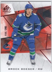 21/22 SP GAME USED..BROCK BOESER..RED FRAGMENT../205..CARD # 69..CANUCKS - Picture 1 of 2