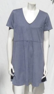 Z SUPPLY US Damen L grau weich Stretch Microsuede T-Shirt Minikleid Taschen - Bild 1 von 6