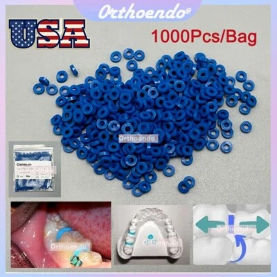 1000 Pcs Non-latex Dental Orthodontic Separators Spacers Elastic Teeth Gap Bands - Image 1 of 4