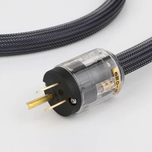 HIFI Audio Power Cable US Standard Plug Pure Copper Power Cord Wire Interconnect - Picture 1 of 14