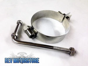 Universal Exhaust Round Band Hanger 3" Stainless Steel Adjustable Bracket Bomb - Picture 1 of 1