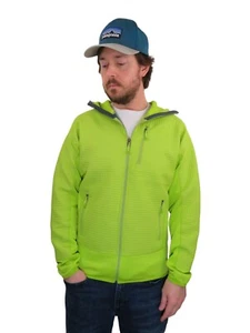Patagonia Dual Aspect Polartec Hoody Jacket Coat Mens Medium Green Peppergrass - Picture 1 of 9