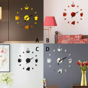 3D Zum Selbermachen Uhr römische Zahlen Acryl Spiegel Wandaufkleber Wohnkultur Wandbild Aufkleber - Bild 1 von 21