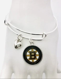 Brazalete expandible dije redondo equipo de hockey Boston Bruins NHL - Imagen 1 de 12
