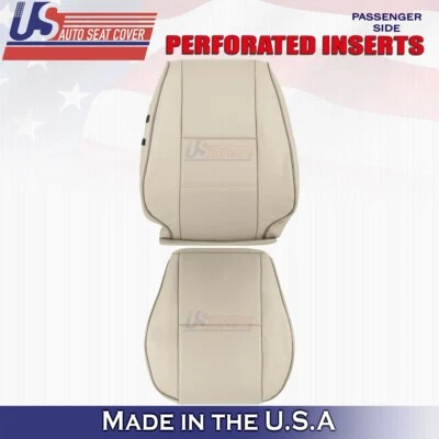 2001 to 2005 For Lexus IS300 Passenger Top & Bottom Perf Leather Seat Covers Tan - Image 1 of 4
