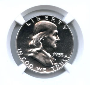 1955 Franklin Half Dollar, NGC PF68 - Picture 1 of 3