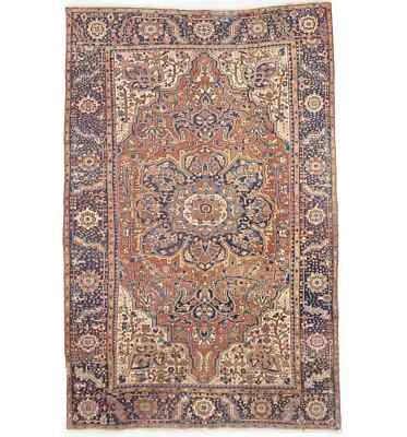 Alfombra geométrica vintage hecha a mano colores apagados alfombra oriental de granja 8X12 pies Foto 1 de 4