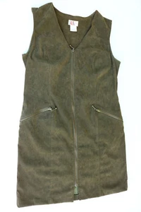 R&K ORIGINALS women's sz 6 Sleeveless Dress Olive Drab Robin Hood Forest YV - Picture 1 of 9