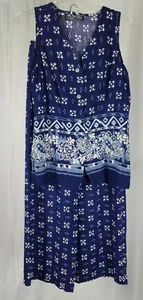 Juego de Pantalones Camisa All That Jazz Dos Piezas Sin Mangas Vintage Años 90 Azul Boho Hippie - Imagen 1 de 11