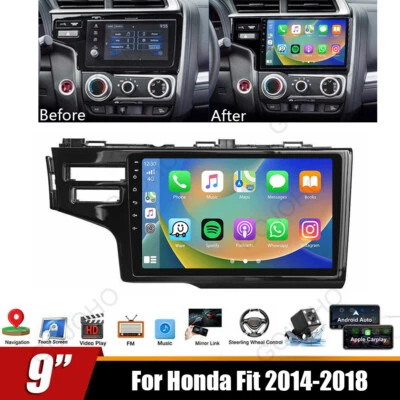 9" For Honda Fit 2014-2018 Android 13 CarPlay Car Stereo Radio BT GPS Navi Wifi - Image 1 of 4