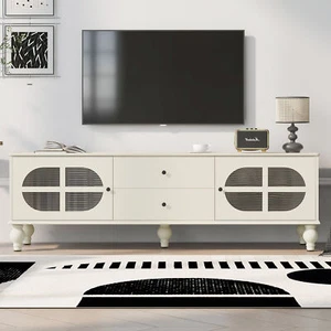 U-Can 68.9'' Modern TV Stand for TVs up to 75 Inches, Entertainment Center Media - Picture 1 of 11