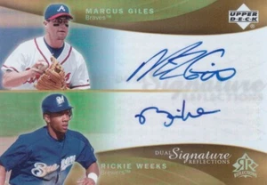 2005 Riflessioni Doppia Firma #MGRW Marcus Giles/Rickie Weeks T1 EXCH - Foto 1 di 2