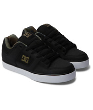 DC SHOES MENS PURE TRAINERS.NEW BOX LEATHER LACE UP BLACK GREEN SKATE SHOES S24