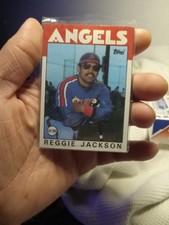 1986 Topps Box Panels Bottoms #I Reggie Jackson HOF Angels  