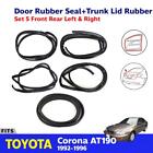For Toyota Corona St190 At190 4D Sed 1992-96 Door Rubber + Trunk Lid Set 5 G08