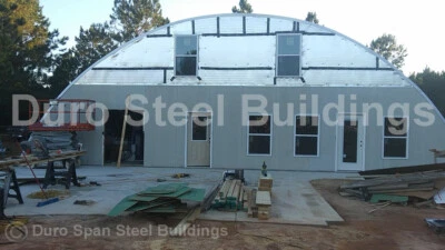 Металлический набор для самостоятельного строительства домов DuroSPAN 55 футов x 56 футов x 19 футов сталь открытые концы прямые - Изображение 1 из 4