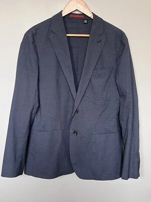 Ted Baker Women's Long Sleeves Lined Two Button Blazer Navy Blue Size 4 - Image 1 of 4