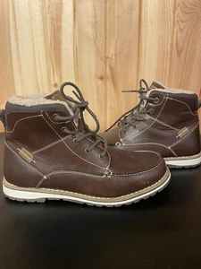 London Underground Boys Youth Size 5 Brown Boot Leather Lace Up - Picture 1 of 17